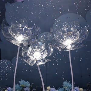 Acrylic Flower Wedding Decoration Set: Iron Base, Event Stage Decor