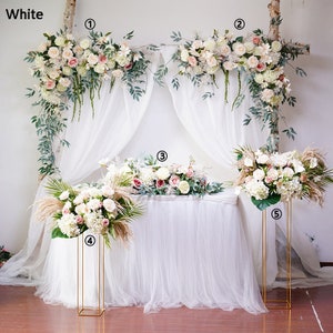 Hochzeit Blumenbogen Arrangement: Seidenblumenreihe, Bühnendekor