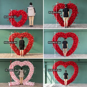 Heart Wedding Arch: Iron Flower Stand, Party Photo Booth Prop image 17