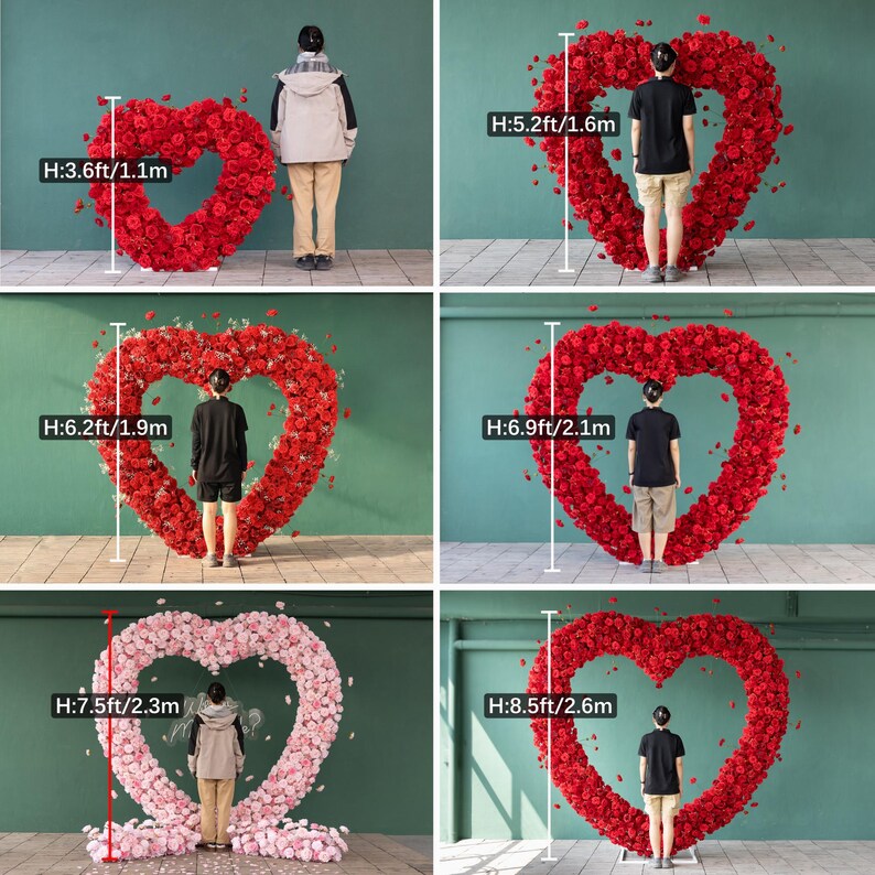 Heart Wedding Arch: Iron Flower Stand, Party Photo Booth Prop image 17
