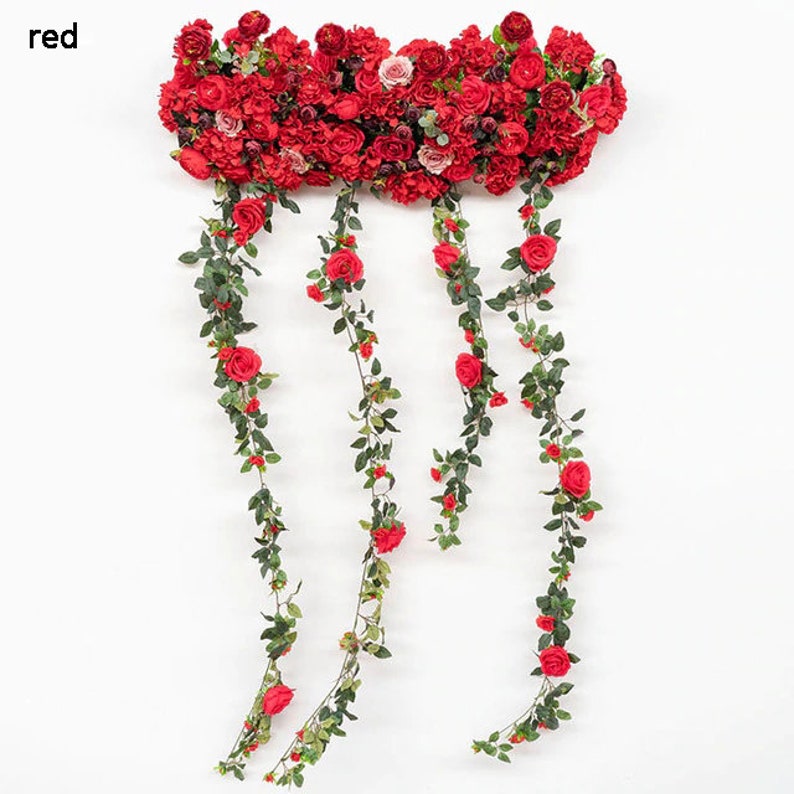 Artificial Rose Flower Row Floral Arch Decor Wedding Main Etsy