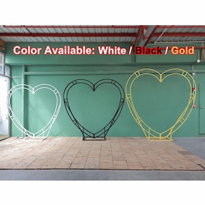 Heart Wedding Arch: Iron Flower Stand, Party Photo Booth Prop image 14