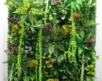 3D Artificial Green Plant Wall Panel: Wedding Backdrop, Garden Decor (40x60cm OR 25x25cm)