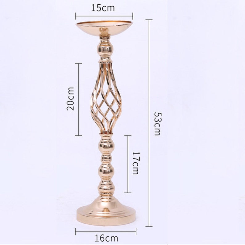 Gold Flower Vases Candle Holders Rack Stands Wedding Etsy