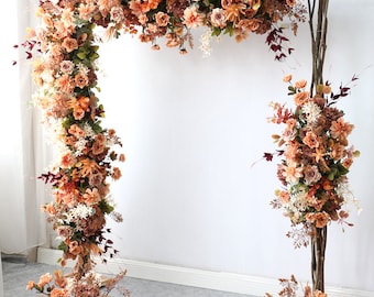 New European Style Retro Flower Arrangement Flower Art Wedding Arch Decor Flower Door Setting Props Artificial Silk Flower