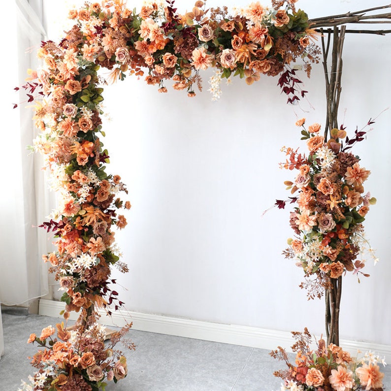 New European Style Retro Flower Arrangement Flower Art Wedding Arch Decor Flower Door Setting Props Artificial Silk Flower image 1