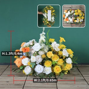 Colorful Flower Arrangement Flower Row Wedding Flower Stand Decoration ...