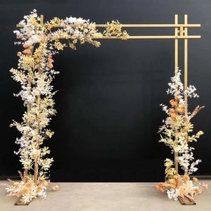 Stand Only Gold Floor Metal Tall Flower Arch Backdrop Centerpieces For  Wedding Decoration Floral Arrangement Stand Wedding Stage Decor From  Senyuweddingsupplies, $580.91