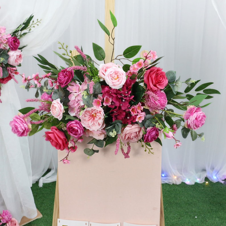 Customize Wedding Artificial Flower Row Rose Red Floral Small Etsy