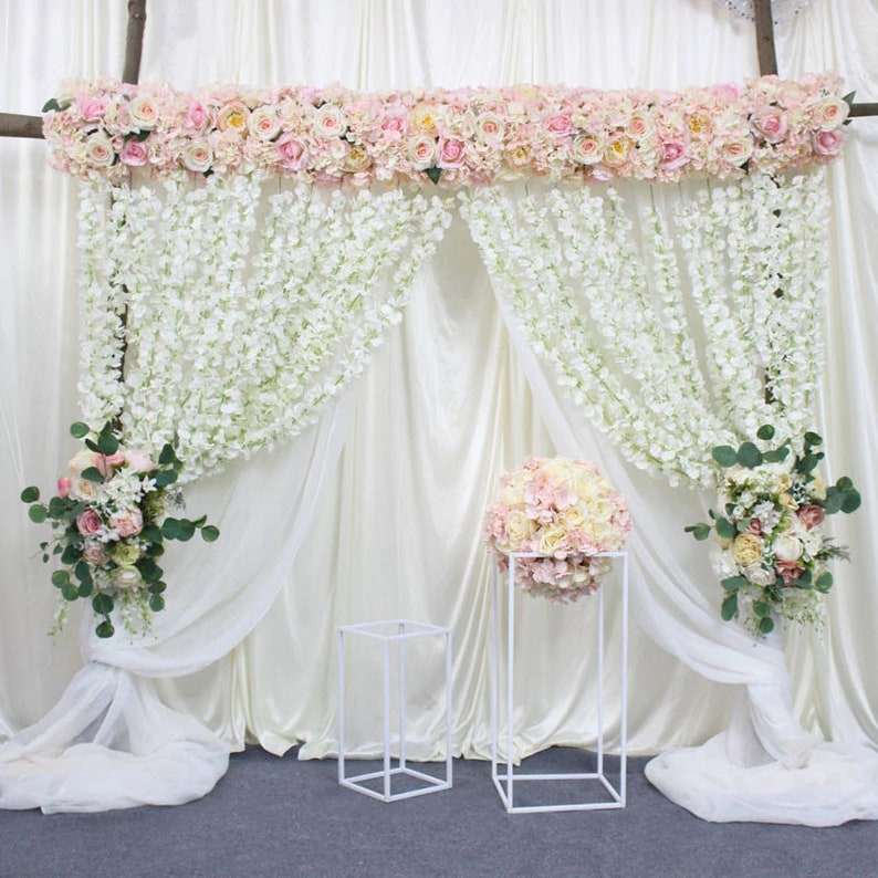 1M/2M Luxury Artificial Flower Row Arrangement Decor for Party Etsy