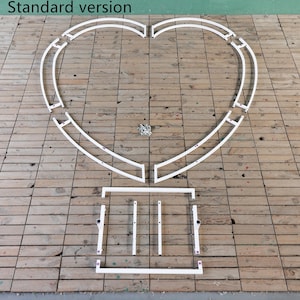 Heart Wedding Arch: Iron Flower Stand, Party Photo Booth Prop image 12