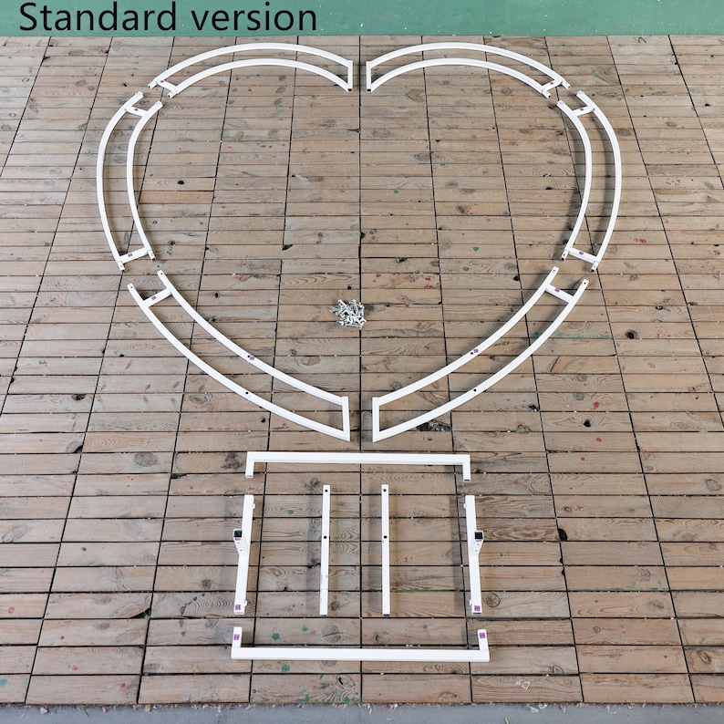 Heart Wedding Arch: Iron Flower Stand, Party Photo Booth Prop image 12