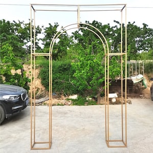 Wedding Arch Stage Iron Truss Arch Decorative Party Props Cuboid Curved Arches Gold Stand Wedding Screens Flower Stand