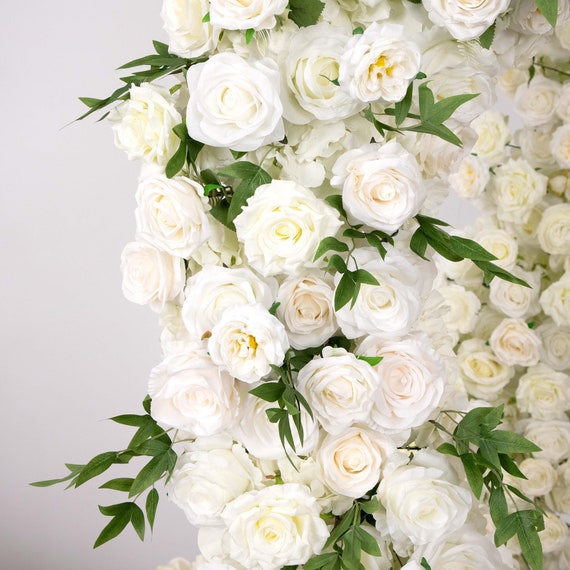 Luxury Heart Shape White Rose Floral Arrangement for Wedding Party Decor Event Stage Props Christmas Decoration Customized
