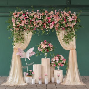 Wedding Dinning Table Flower Centerpiece Runner for Arch Artificia Silk Rose Floral Arrangement Centerpieces Living Room Decor