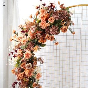 New European Style Retro Flower Arrangement Flower Art Wedding Arch Decor Flower Door Setting Props Artificial Silk Flower C