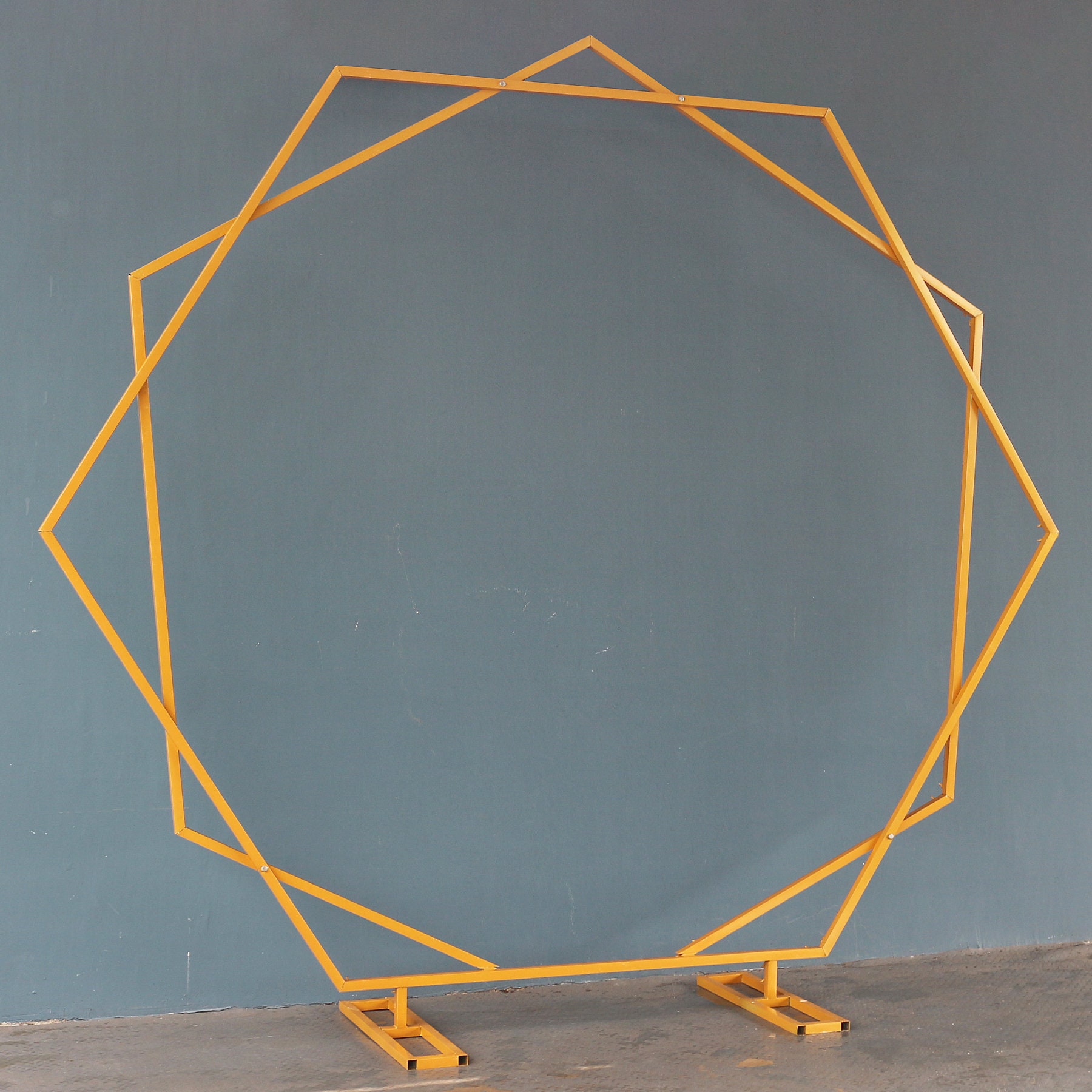Wedding Arch Double Hexagon Wedding Stage Geometric Wrought Etsy UK