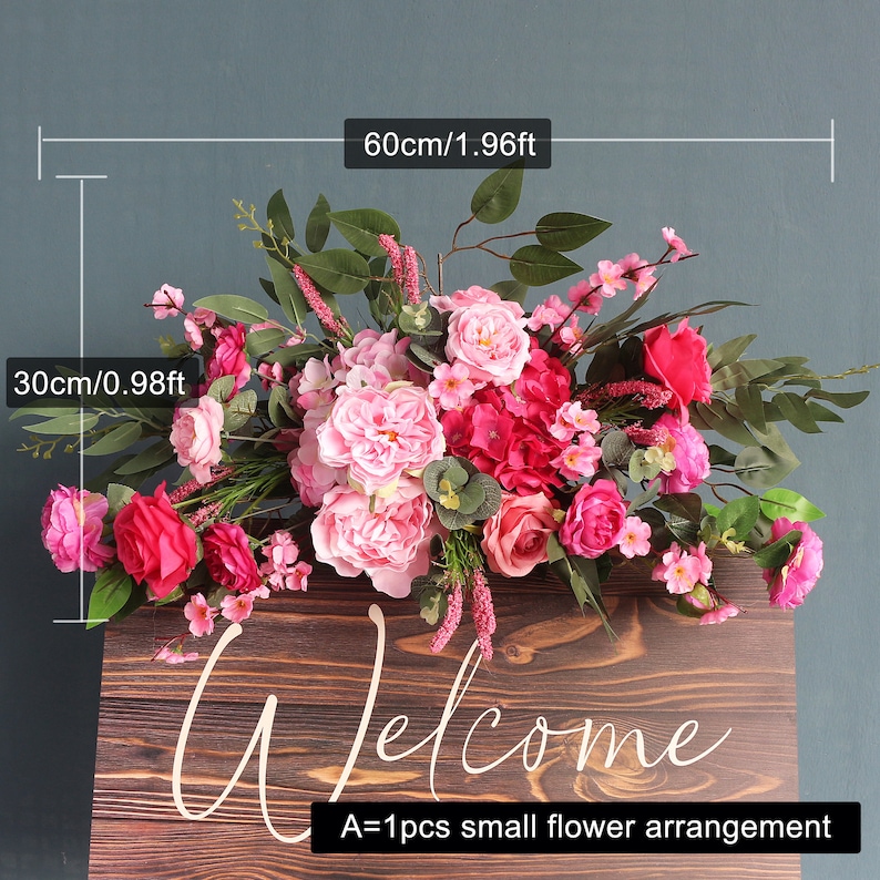 Wedding Flower Arrangement Customize Rose Red Floral Flower Etsy