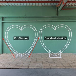 Heart Wedding Arch: Iron Flower Stand, Party Photo Booth Prop image 11