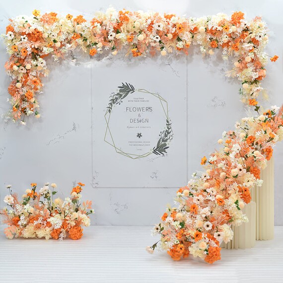 Customize New Orange Caramel Champagne Wedding Flower Row Etsy Customize New Orange Caramel Champagne Wedding Flower Row Etsy