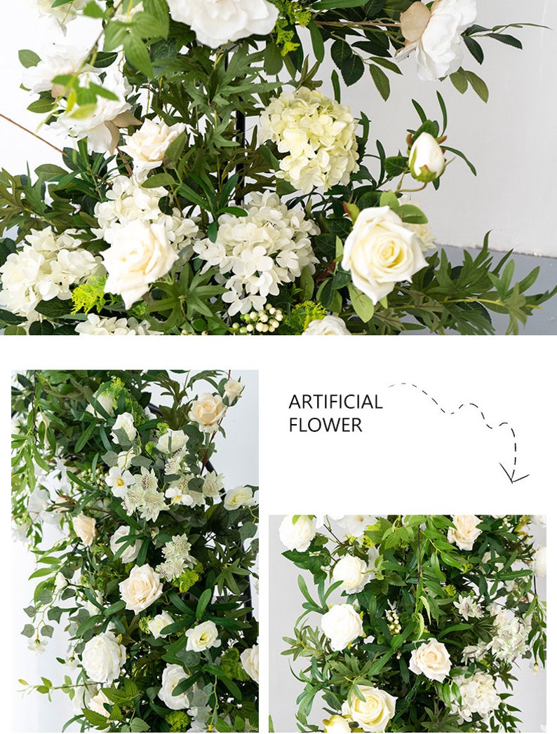 Artificial Flower Row Arch Decoration Outdoor Wedding Etsy