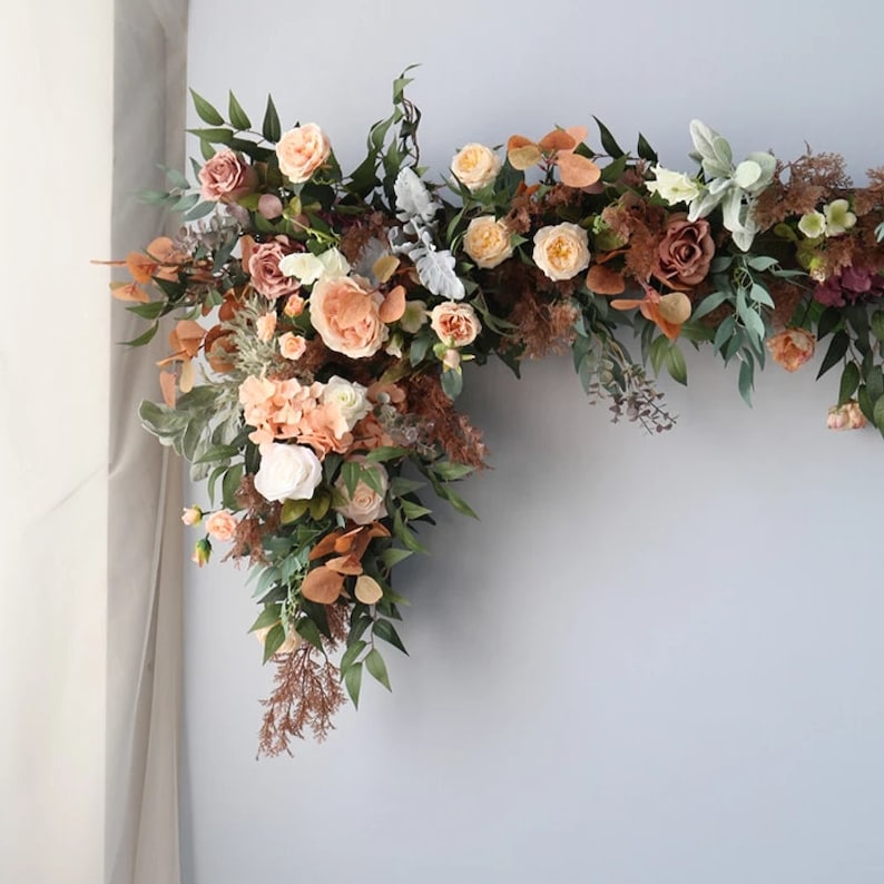 Customize Artificial Flower Art Wall Hanging Corner Flower - Etsy