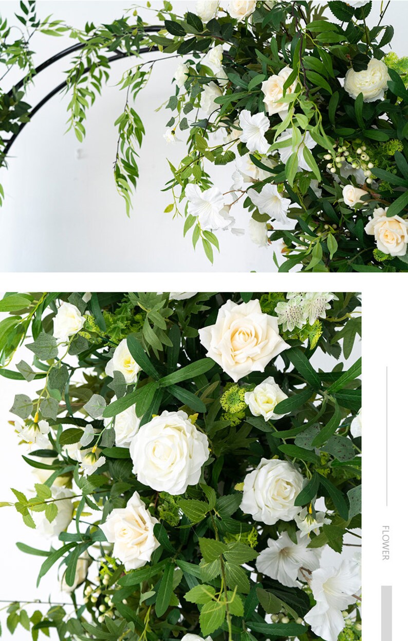 Artificial Flower Row Arch Decoration Outdoor Wedding Etsy