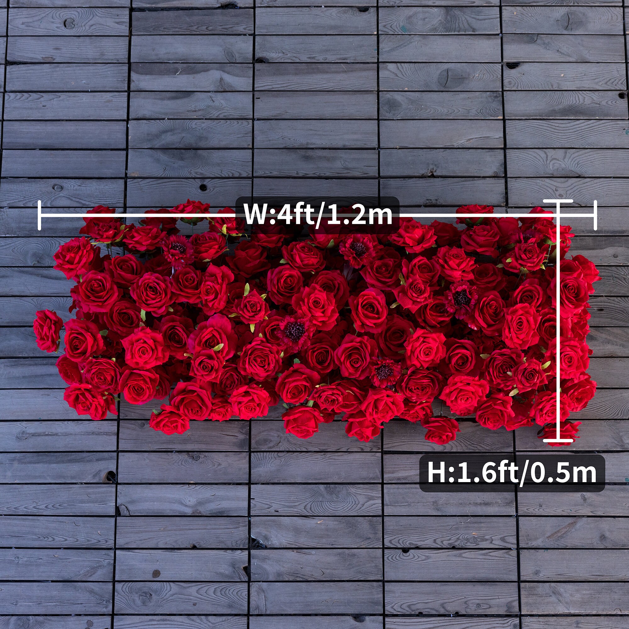 Luxury Red Rose Hydrangea Flower Runner: Wedding Backdrop Decor - Etsy