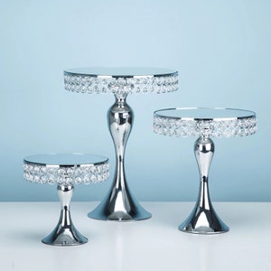Silver Mermaid Metal Cake Stand: Wedding Dessert Table Decor