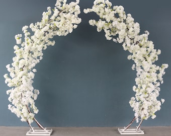 Cherry Blossom Wedding Arch: Silk Flower Party Decor (8.2ft)