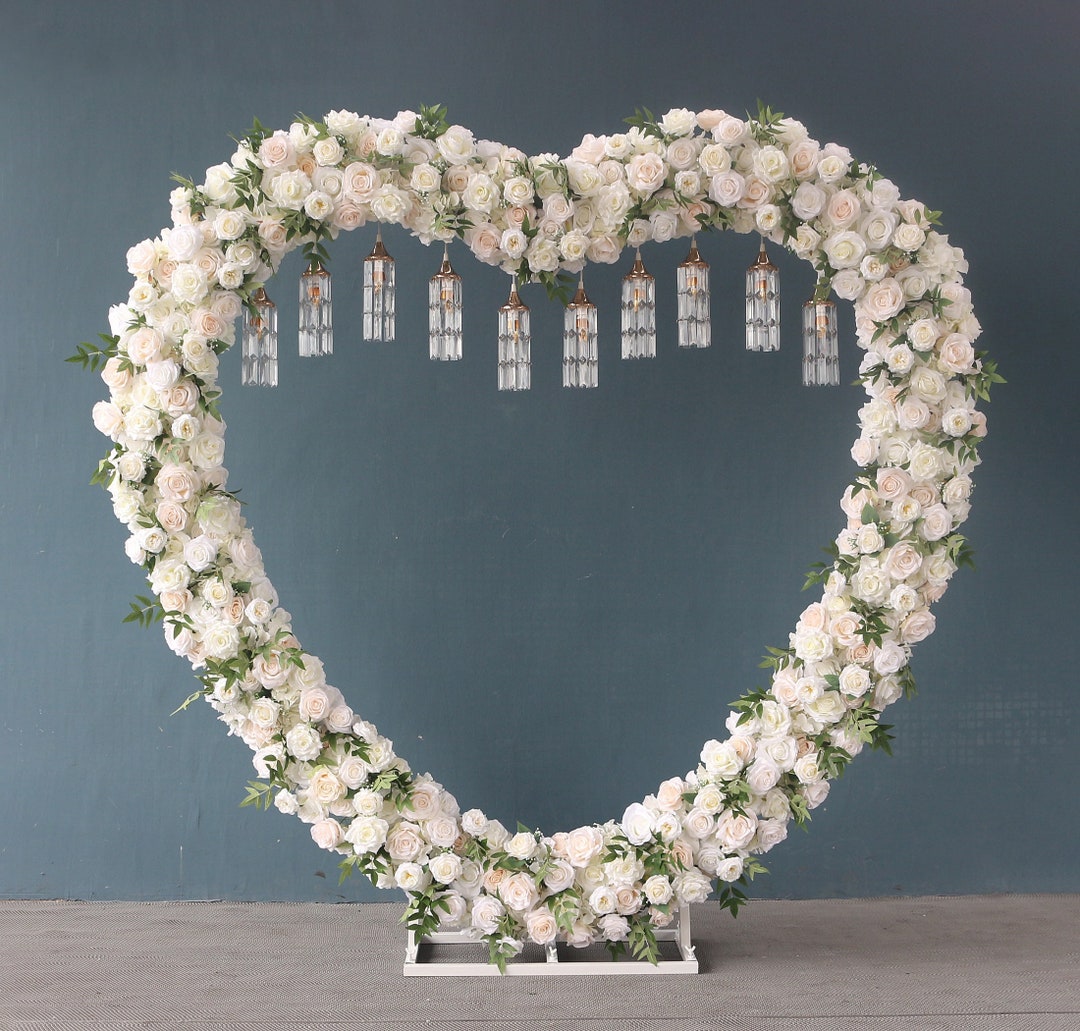 Arco De Flores Con Forma De Corazón: Decoración Para El Escenario De Bodas, Utilería Para Fotomatón De Fiestas - España