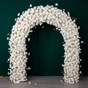 Wedding Arch: Artificial White Rose Flower Arrangement