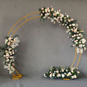 Outdoor Wedding round ring backdrop double arch stand arc wedding arch party decoration stage background circle arch door