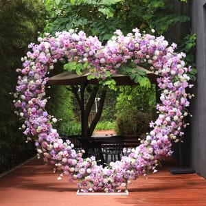 Set di portafiori a forma di cuore, per composizioni floreali, sfondo per matrimonio, arco, festa, palcoscenico, arredo per la casa