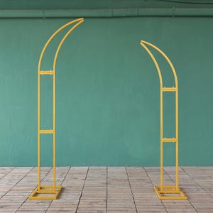 2pcs Metal Wedding Arch Backdrop Stand: Moon Gate Decor