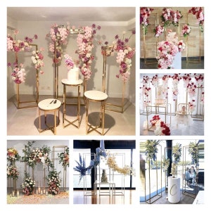 Metal Floral Stand Flower Arch Wedding Decoration Birthday Backdrops ...