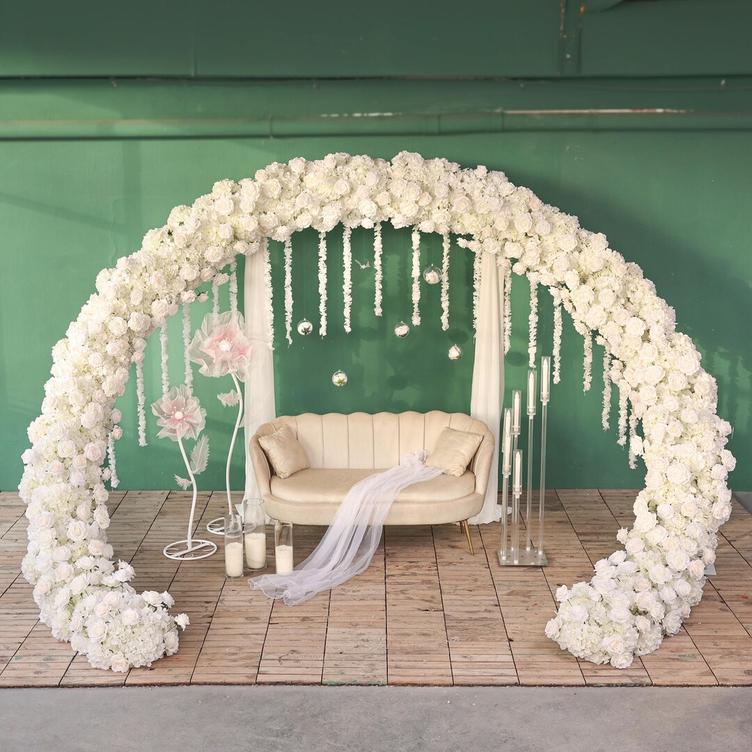 Customized White Series Artificial Rose Hydrangea Flower Arrangement ...