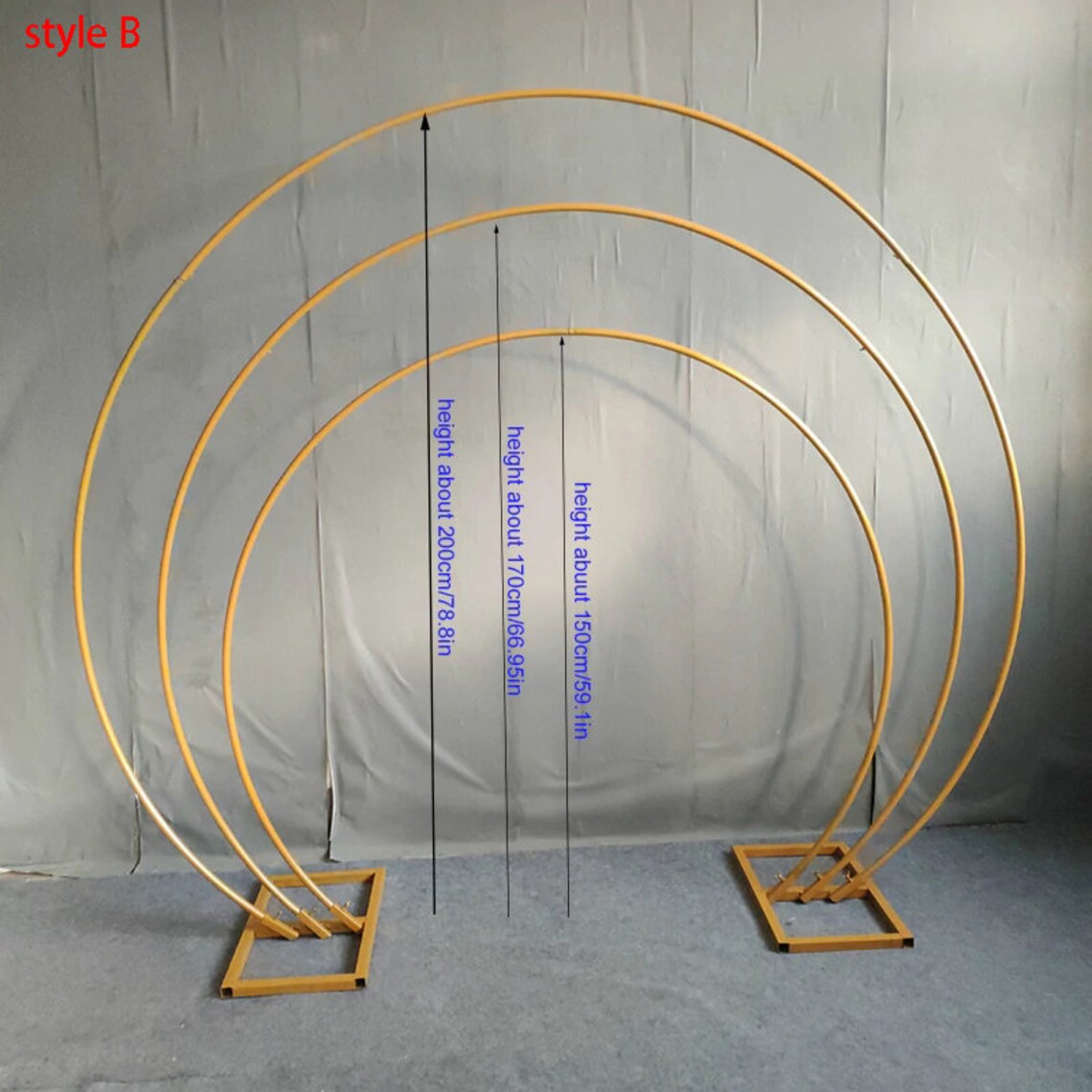 Wedding party wrought iron ring arch backdrop stand Etsy