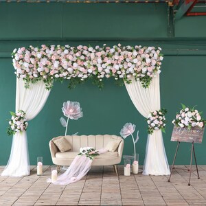 Wedding Dinning Table Flower Centerpiece Runner for Arch Artificia Silk Rose Floral Arrangement Centerpieces Living Room Decor