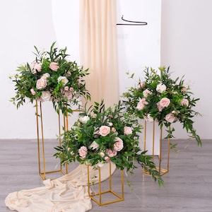 Light Pink Rose Flower Ball: Wedding Table Centerpiece (50cm)