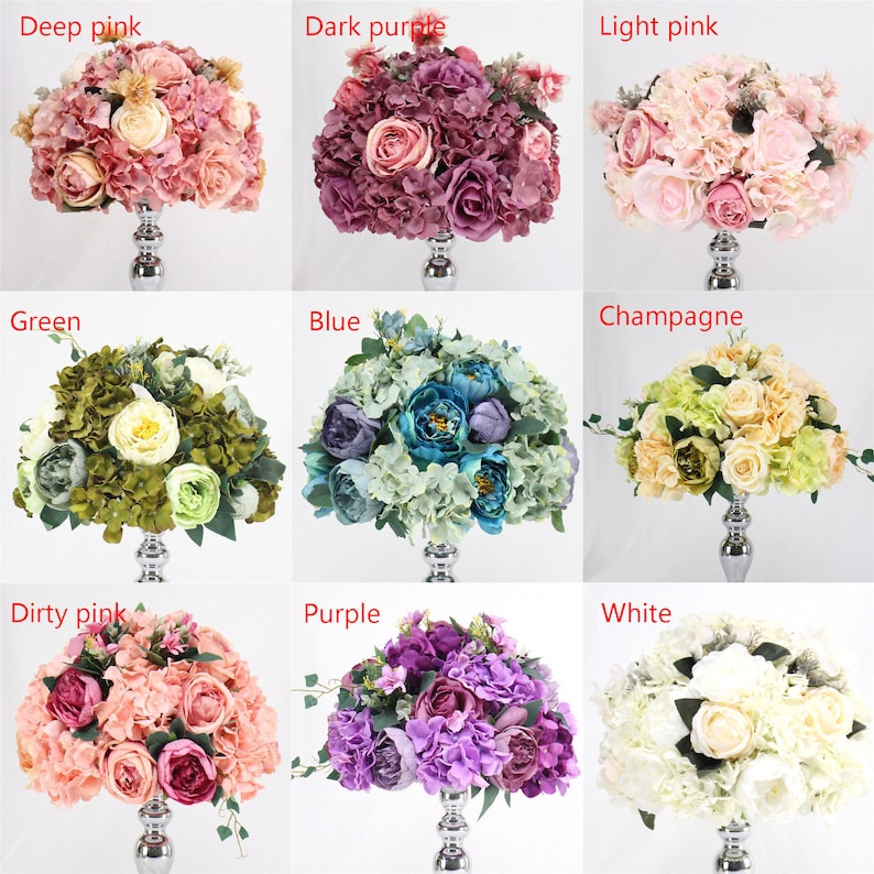 Custom 35/45cm Rose Peony Artificial Flower Ball Centerpieces - Etsy