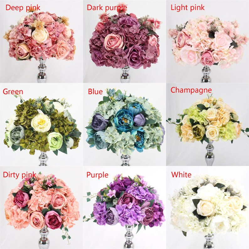 Custom 35/45cm Rose Peony Artificial Flower Ball Centerpieces Etsy