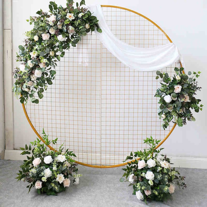 Artificial Flower Row Decor Wedding Wall Backdrop Arrangement Etsy