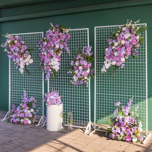 Wedding Decorations Customized Artificial Pink Purple Rose Orchid Flower Row Arrangement Event Party Decor Floral Props Home Stage Arch