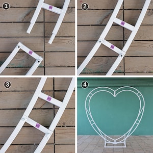 Heart Wedding Arch: Iron Flower Stand, Party Photo Booth Prop image 16