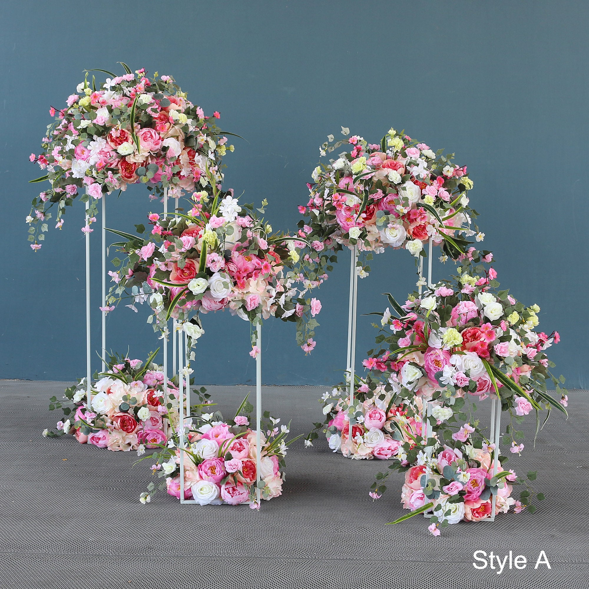 20Pcs Wedding Grass Half Ball Shelf Decorative Flower Arrangement Holder  Props 