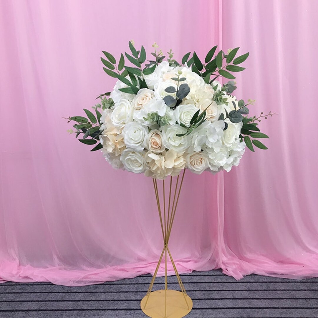 Artificial Flower Centerpieces Flower Ball,wedding Table Decoration Flower,silk Flower With Rose