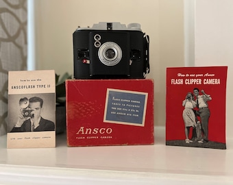 Ansco Flash Clipper Camera, Vintage Camera, Antique Camera, Mid Century Camera, Collectible Photography Equipment, 1940's-1950's