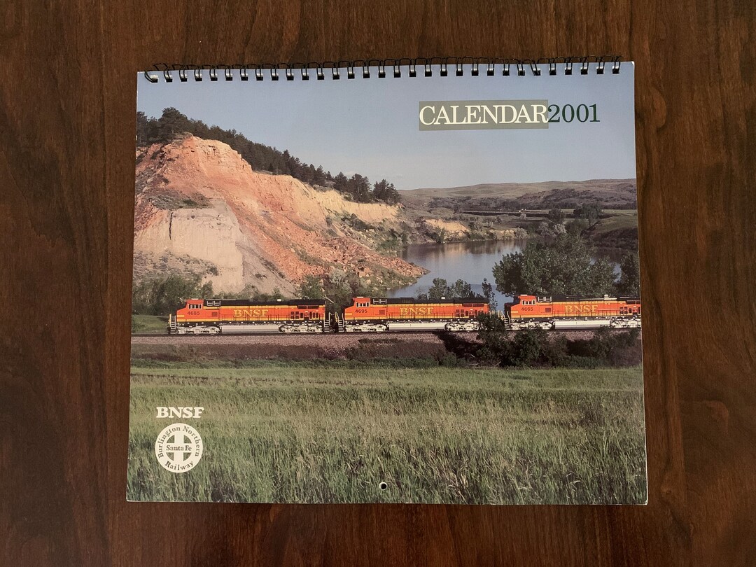 Burlington Northern Santa Fe Railway Calendars, Vintage Railroad