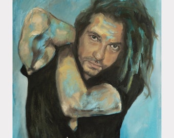 Michael Hutchence | High Quality print | 12 x 14.6 inches | Signed by the Artist